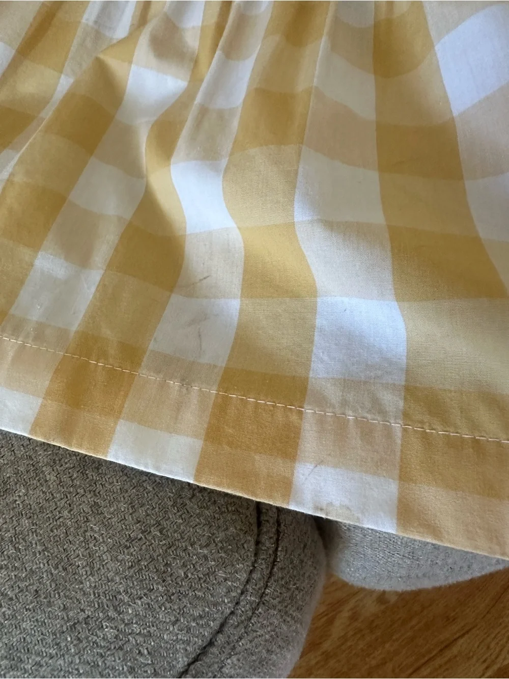 Abercrombie & Fitch Yellow Gingham Smocked Maxi Dress S - Picture 13 of 16